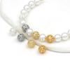 Oro Real de 18k DIY Bola de Flores con Cuentas Cuerda de Mano Accesorios con Cuentas Accesorios Colgante Pulsera Collar C45