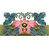 F60857 Joyería Estilo Antiguo DIY Cobre Hecho a Mano Dos Tonos Verde Pastel Pasador Corona de Pelo Material Accesorios 30*55mm