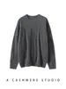 Suéter de Cachemira para Mujer 100% Cachemira Pura Otoño e Invierno Trenzado Cuello Redondo Casual El Más Fácil de Combinar Holgado Jersey de Punto