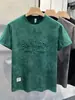 Camiseta Masculina de Manga Curta Estilo Japonês 2025 Verão Nova Gola Redonda Estampada Top Ins Marca da Moda Solta Versátil Camiseta de Meia-manga