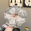 Goma para el pelo de encaje floral fresca y delicada para mujer, elegante y versátil, suave y con estilo, accesorio de goma para el pelo supergrande
