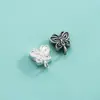Acessórios de Prata Esterlina S925 Novo Estilo Chinês Pingente de Cabacinha Pingente de Borboleta Pingente para Pulseira de Contas de Cristal Feita à Mão DIY