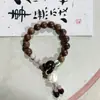 Qingshan Lingyin Caperucita Roja Explosiones Cuentas de Madera Pulsera Zen Doble Círculo Literario Retro Un Solo Círculo Nuevo Estilo Chino Suministro Directo en Vivo