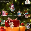 Nuevo producto transfronterizo: Muñeco de nieve de Navidad de madera temática de cuento de hadas árbol de Navidad hogar festivo hogar de invierno adorno de decoración