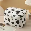 Bolsa de Cosméticos con Patrón de Vaca Lechera Estilo Ins Creativa Bolsa de Lavado Portátil para Viaje Bolsa de Almacenamiento Impermeable para Cosméticos de Gran Capacidad