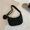 Bolso bandolera plisado de lunares estilo coreano Ruien, un bolso único y elegante con forma de dumpling, perfecto para el uso diario y con un alto atractivo estético, también adecuado como bolso de axila