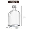 Botella de bebida de aluminio con tapón de rosca de hombro inclinado, botella para envasado de jugo, botella de vidrio sellada, botella de vino de frutas, botella de néctar de rama de álamo, botella de té con leche