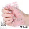 Zhengxiang Pegatinas para Uñas Gradiente Translúcido de Hielo Película de Esmalte de Uñas Impermeable con Purpurina Parpadeante Pegatinas para Uñas Transfronterizas Europeas y Americanas Sin UV