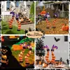 Decoração Luminosa de Pernas de Bruxa de Ferro para Halloween Transfronteiriça Decorações Luminosas para Pátio Externo Enfeites de Inserção para Atmosfera de Terror