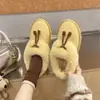 Pantuflas peludas casuales para exteriores botas de nieve zapatos perezosos casuales nuevos pantuflas de suela gruesa invierno 2026 punta cerrada de felpa
