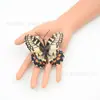 Mariposa 3D Cabeza de Flor Grande Tocado Tela Simulación Pasador DIY Estilo Antiguo Hanfu Accesorio para el Cabello Fotografía de Boda Flor Decorativa