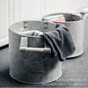 Cesta de lavandería con tapa cubo de lavandería ropa sucia juguete cesta de almacenamiento de artículos varios tela grande fieltro cesta de lavandería cesta de lavandería