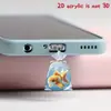 1 Peça Plug de Poeira para Celular Peixe Fofo 2D, Porta de Carregamento Acrílica para Smartphone