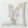 Funda de almohada artística abstracta Morandi personaje de línea cojín suministros para el hogar almohada transfronteriza sofá decoración simple