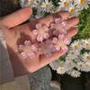 Rosa Doce Flor de Cerejeira Grampo de Cabelo Lado Franja das Meninas Quebrado Grampo de Cabelo Flor das Meninas Hairband Atrás da Cabeça Acessórios de Cabelo Feminino
