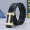 Cinturón Casual Nuevo de Cuero Liso Transfronterizo para Hombre, Cinturón de Piel de Vaca de Alta Gama con Hebilla en H y Letras, Estilo Versátil y de Moda para Hombre