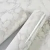 Papel de parede impermeável espessado com padrão de mármore falso, papel de parede autoadesivo de PVC, adesivos para renovação de móveis antigos, película Boeing para armário
