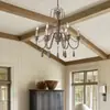 Lámpara de araña de madera estilo country americano creativo, estilo pastoral francés, para sala de estar, comedor, dormitorio, tienda de ropa, B&B