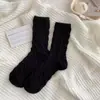 Meias Veludadas Australianas Novas para Mulheres, Engrossadas para Meninas, Cor Doce, Cor Pura, Agulha Dupla, Quentes para Casa, Estilo Doce, Meias de Cano Médio para Mulheres