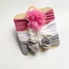 Banda para el Cabello Nueva Transfronteriza Europea y Americana para Niños Juego de Tres Piezas Flor Donut Lazo Banda de Nylon para el Cabello Juego de Tres Piezas