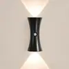 Lámpara de Pared Reloj de Arena Exclusiva Transfronteriza, Luz Nocturna con Sensor de Movimiento Corporal, No Requiere Cableado, Base Magnética, Regulable