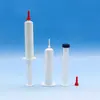 Seringa de cola para baratas de 10ml com haste de pressão, branco transparente preto, dispensação suave de cola, selada sem vazamento, alta transparência para dispensar cola