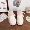 Zapatos Blancos de Suela Gruesa Estilo Campus para Mujer Tendencia Ins 2025 Nuevo Otoño Zapatos de Pan para Estudiante Tenis Versátiles de Nicho