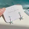 Brincos de Franja Estrela do Mar Zircônia Azul Coração do Oceano 2026 - Acessórios de Orelha de Design Único de Alta Qualidade