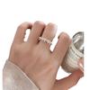 Anel Arco Linha Senso Estilo Frio Feminino Luxo Leve Senso de Design Nicho Anel de Dedo Aberto Anel Doce Simples