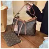 2026 Nova Moda Europeia e Americana Versátil Bolsa de Ombro com Design de Monograma, Bolsa de Trabalho Elegante Color-Blocking, Bolsa Tote Vintage de Grande Capacidade