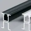 Carcasa de lámpara lineal LED ranura lineal de aluminio empotrada oculta lámpara de gabinete lámpara de barra de luz dura con ranura para lámpara de perfil U abierto