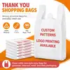 Bolsas de plástico personalizadas para compras transfronterizas, bolsas de embalaje de PE de grado alimenticio engrosadas, bolsas de mano hechas a medida para llevar, supermercados y tiendas de conveniencia