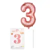 Globo de Número de Película de Aluminio de 16 pulgadas Deluxe Empaque Individual Paquete de Cartón Globo de Papel de Aluminio Decoración para Fiesta de Cumpleaños Arreglo Venta al por Mayor