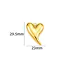 Colgante Plegado de Forma Especial de Alta Calidad Acero Inoxidable Accesorios DIY Collar Pendientes Colgante en Forma de Corazón Dorado Accesorios de Acero de Titanio