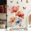 Pegatinas de Pared Flor de Naranja Soñadora Transfronterizas para Dormitorio, Sala de Estar, Fondo de Sofá, Pasillo, Entrada, Decoración del Hogar, Pegatinas Autoadhesivas