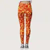 Leggings Femininos de Moda Europeus e Americanos Transfronteiriços para o Dia dos Namorados de 2026, Formato de Coração, Estampa Digital Personalizada, Casuais, Slim Fit