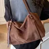 Bolso de Mano Casual de Moda para Mujer 2025 Otoño Nuevo Versátil de Alta Calidad Color Sólido Gamuza Bolso de Hombro Cruzado