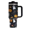 Taza Térmica Stanley 40Oz5D Halloween Taza para Coche Gran Capacidad Taza de Acero Inoxidable con Popote y Asa