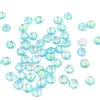 Gipsófila color AB superficie de escamas de pez 6 mm blanco AB redondo resina taladro plano decoración para uñas DIY accesorios hechos a mano