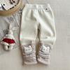 Leggings de Invierno para Niñas de Jardín de Infancia Lindos con Forro Polar Nuevo Dibujos Animados Gato Kt Pantalones Largos Cálidos Transfronterizos