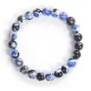 Pulsera Popular de Piedra Natural Azul Agata Ajustable Transfronteriza Temu Shein Tk En Stock Venta al por Mayor