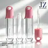 Pedido Jinze: Tapa Redonda Irregular, Se Puede Colgar en una Cadena, Tubo de Brillo de Labios, Material de Empaque de Tubo Vacío de Plástico