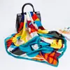 Lenço estampado com castanhas ladies tendência europeia e americana xale versátil lenço colorido transfronteiriço lenço quadrado 90cm atacado
