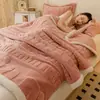 Manta de Felpa de Algodón Shu Invierno Engrosada Nueva 2025 Cubierta de Sofá Manta de Terciopelo Coral Manta Chal para Siesta en la Oficina