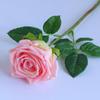 Flor Artificial Sensación Húmeda Tacto Avanzado Rosa Estilo Europeo Decoración para Hogar Sala de Estar Mesa de Comedor Decoración de Boda Mes Europeo Rosa