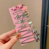 Grampo Doce Suco de Dopamina Franja Lateral Clip Fofo Grampo Menina Doce Versátil Finalização de Cabelo Quebrado Pequeno Clipe Acessórios de Cabelo