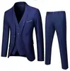 Traje Casual para Hombre Transfronterizo, Chaqueta de Novio, Traje para Hombre, Traje para Hombre, Traje de Tres Piezas, Traje de Talla Grande de Comercio Exterior
