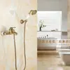 Nuevo Juego de Ducha de Baño Todo Cobre Estilo Chino Retro Europeo Apartamento Pequeño Agua Caliente y Fría Ducha Sencilla