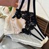 Nova Chegada Bela Elegante Estilo Francês Confortável Respirável Indústria Pesada Lace Doce Sexy Senhoras Mid-Cintura Calcinha 100 Algodão Virilha