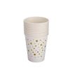 Plato de papel desechable vaso de papel tazón de papel traje punto dorado vajilla fiesta de cumpleaños plato de papel servilleta venta al por mayor
